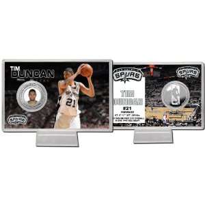   Mint San Antonio Spurs Tim Duncan Silver Coin Card