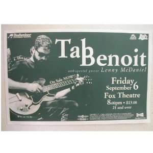  Tab Benoit Handbill Poster Playing His Guitar With Lenny 