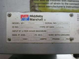   Marshall PS220 D/B Deck Conveyor Pizza Oven Nat Gas Works Great  