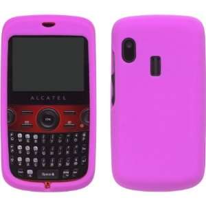  Silicone Gel Skin Case for Alcatel OT 800 (Fuchsia Pink 