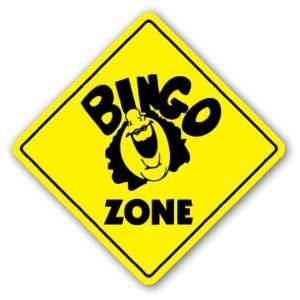  BINGO ZONE Sign xing gift novelty card chips club church game time 