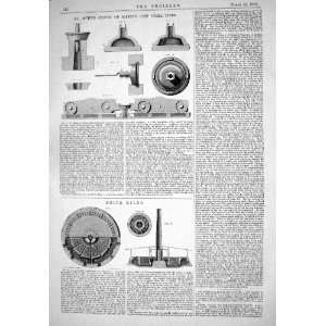 ENGINEERING 1866 WEBB SYSTEM MAKING CAST STEEL TIRES BRICK KILNS 