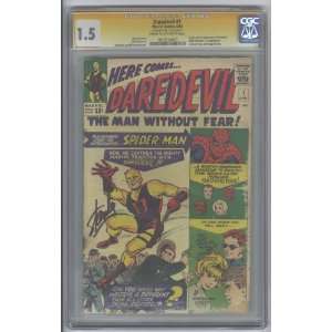 Daredevil #1,CGC 1.5,Signature Series signed by Stan Lee (Daredevil 