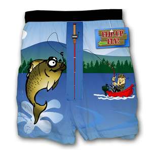 Funny Mens Boxers, Great Valentine Gift or Gag Gift, For the Fisherman 