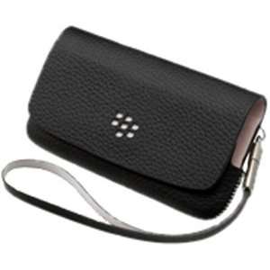  OEM BlackBerry 9100 Pearl Black & Pink Leather Pouch 
