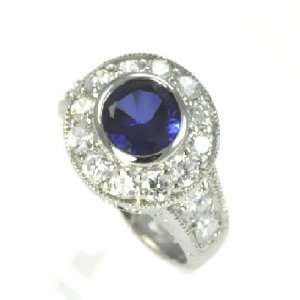 Synthetic Sapphire Ring  7