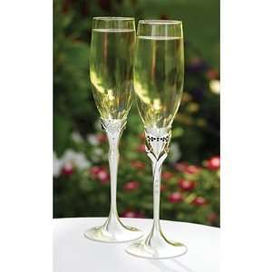  Wedding Gown and Groom Tuxedo Toasting Flutes Everything 