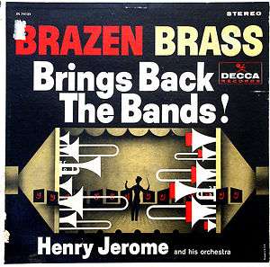 LP BRAZEN BRASS Brings Back The Bands Henry Jerome 1961  