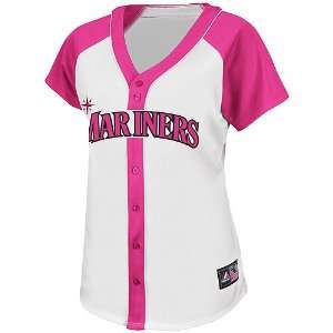  Seattle Mariners Womens Pink Splash Fashion Jersey by 