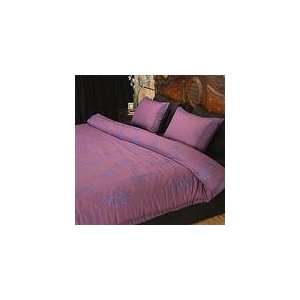 Cotton Blockprint Discount Duvet Cover Set   Light Purple  