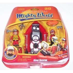    Mighty World River Rescue Emergency Playset 20 Pieces Toys & Games