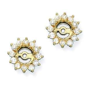  14K Yellow Gold 1 ct. Diamond Earring Jackets Katarina Jewelry