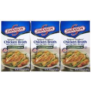  Swanson Chicken Broth, 32 oz, 3 ct (Quantity of 3) Health 