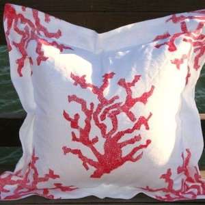  Coral Pillow Color Red / White