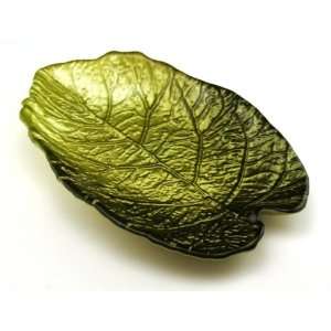 Arda Glassware 67390210 Mulberry Leaf Handmade 6X11 in. Leaf Tray Set 