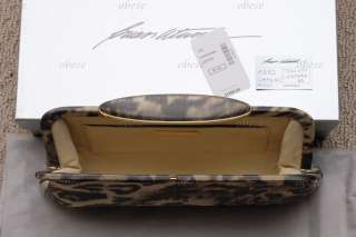 Brian Atwood Daphne Leopard Printed Clutch Italy NEW IN BOX  