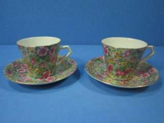 VINTAGE CHINTZ BRIAR ROSE PATTERN CUPS & SAUCERS MADE IN ENGLAND 