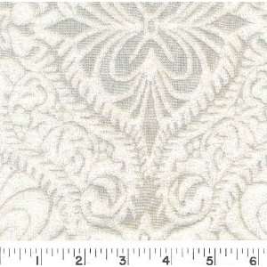  58 Wide BURNOUT KNIT   IVORY FLORENTINE Fabric By The 
