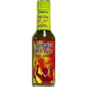 Jamaica Hell Fire 2 n 1 Hot Sauce, 5 fl oz  Grocery 