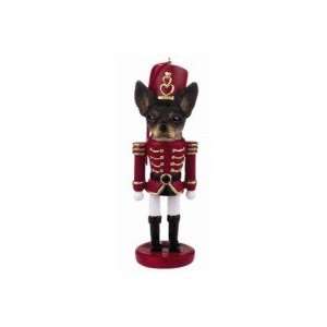  Chihuahua, Brown and Tan Soldier Nut Cracker Ornament Pet 