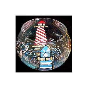  Lively Lighthouses Design   Hand Painted   19 oz. Bubble 