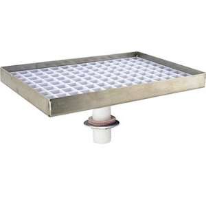 5508 TH   8 Surface Mount Stainless Steel Drip Tray   Threaded Drain 