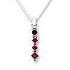 Garnet glows bright and beautiful in a design that hails passionate 