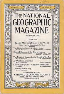 December 1932 National Geographic Magazine Philadelphia  
