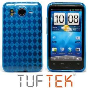  TUF TEK Clear Blue Argyle TPU Candy Skin Cover Case for 