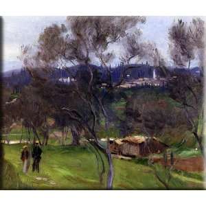  Olive Trees, Corfu 16x14 Streched Canvas Art by Sargent 