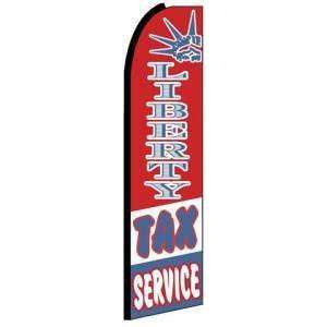  Liberty Tax Service Extra Wide Swooper Feather Flag 