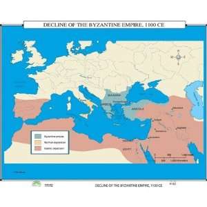   Map 30332 World History Wall Maps   Decline of Byzantine Empire