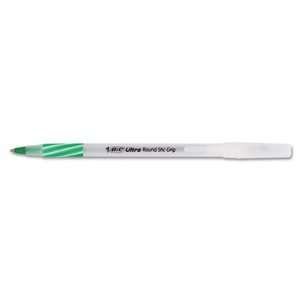  Bic GSMG11GN Ultra Round Stic Grip Ballpoint Stick Pen, Green 