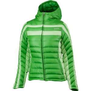  Spyder Timeless Hooded Down Jacket   Womens Classic Green 