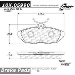  Centric Parts, 102.05990, CTek Brake Pads Automotive