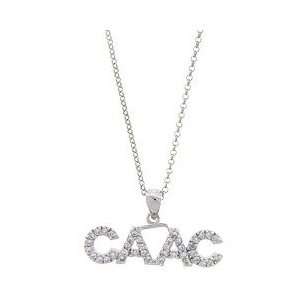  Sterling Silver CZ CAAC (Cool As A Cucumber) Pendant by 