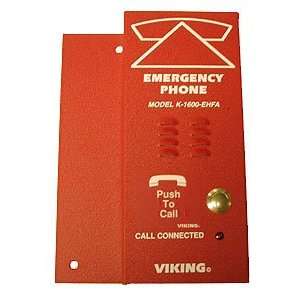   Standard Elevator Phone Box Mount Red Aluminum by Viking Electronics