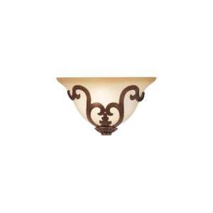   Florentine 1 Light Wall Sconce in Tuscan Sun with Smoked White glass