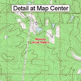  USGS Topographic Quadrangle Map   McIntosh, Alabama 