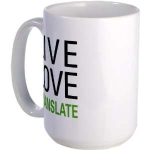  Live Love Translate Writing Large Mug by  