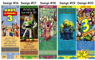 Toy Story Buzz Lightyear Birthday Party Ticket Invitations, Supplies 