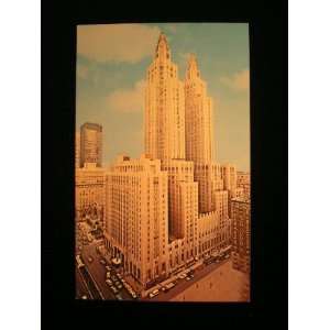  50s Aerial, The Waldorf Astoria, New York Postcard not 