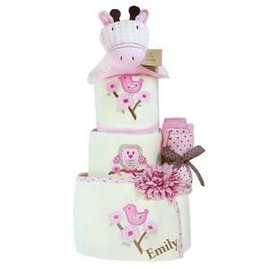  Organic Personalized Love Me Tender   Baby Girl Diaper Cake Baby