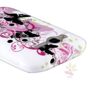  For HTC Wildfire S TPU Case , White/Black & Pink 