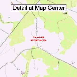   Topographic Quadrangle Map   Church Hill, Maryland (Folded/Waterproof