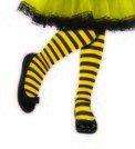Bumblebee Bee CHILD Costume Tights Yellow Black Striped  