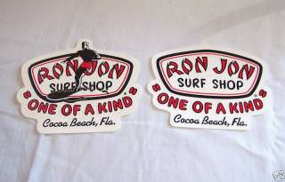 RON JON SURF SHOP BUMPER STICKER DECAL ~ COCOA BEACH FLORIDA SURFING 