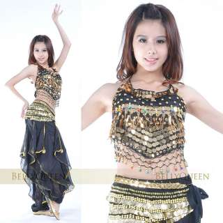 SEXY APRON BELLY DANCE COSTUME TOP +ROTARY PANTS BD 025 COSTUME  