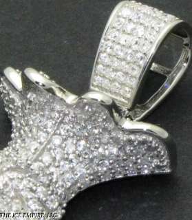 MENS STERLING SILVER LOADED SIMULATED $ BAG PENDANT  