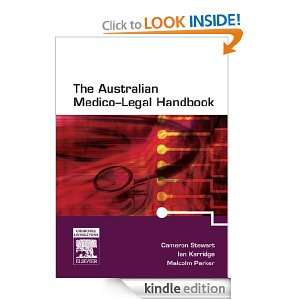  Australian Medico Legal Handbook with PDA Software Cameron Stewart 